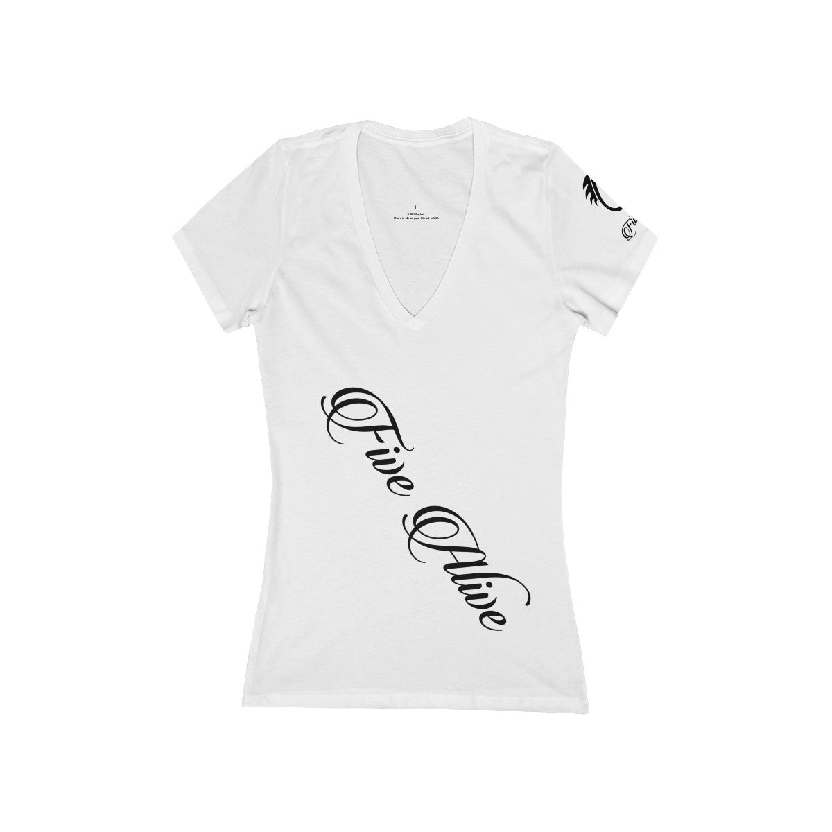 Women's Jersey Short Sleeve Deep V-Neck Tee