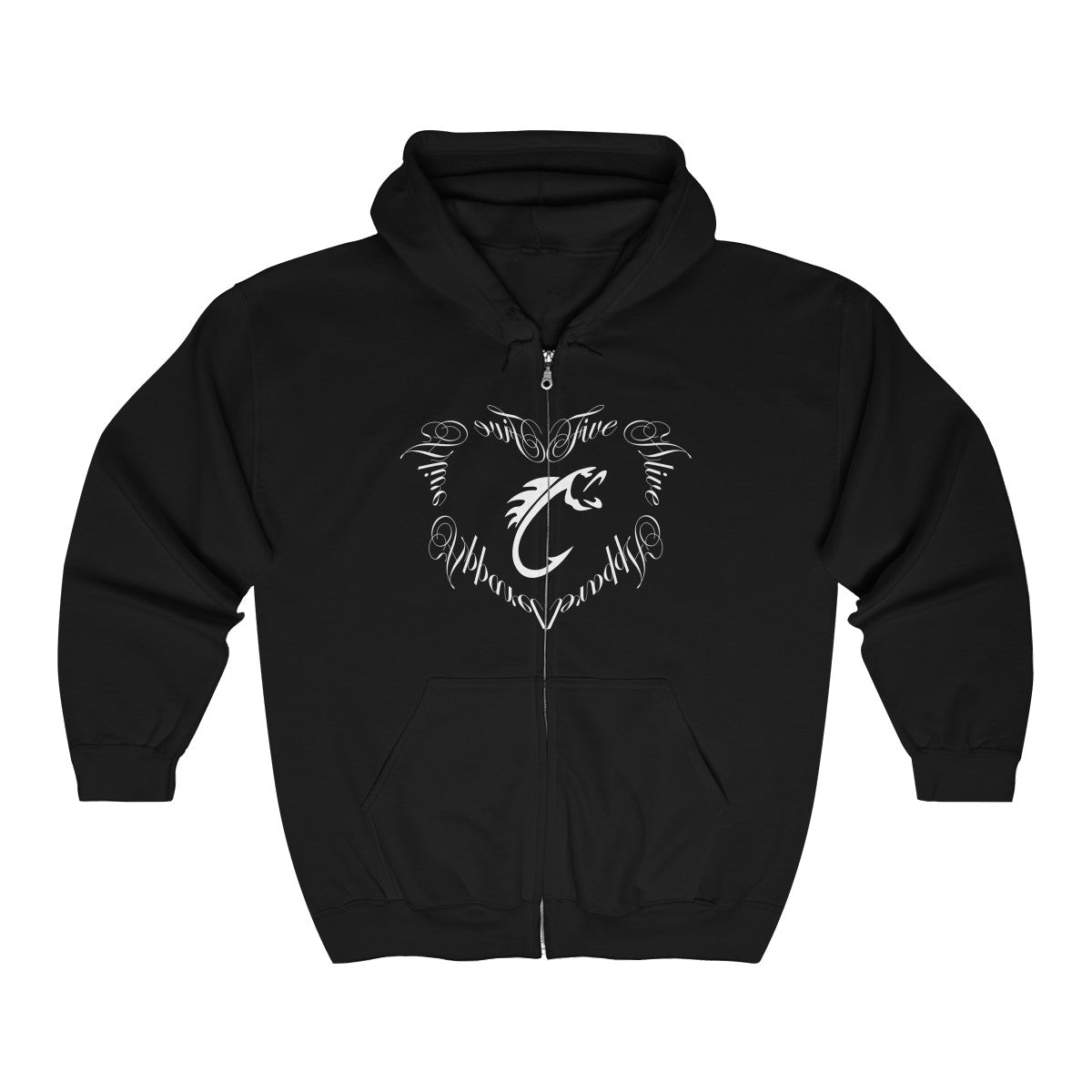 Heart Full Zip Hooded Sweatshirt