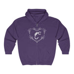 Heart Full Zip Hooded Sweatshirt