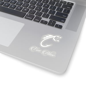 White Logo Stickers